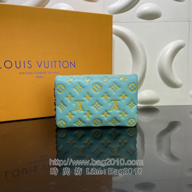 Louis Vuitton新款女包 M80744 路易威登Pochette Coussin链条包 Monogram压纹绵羊皮LV小挎包  ydh4168